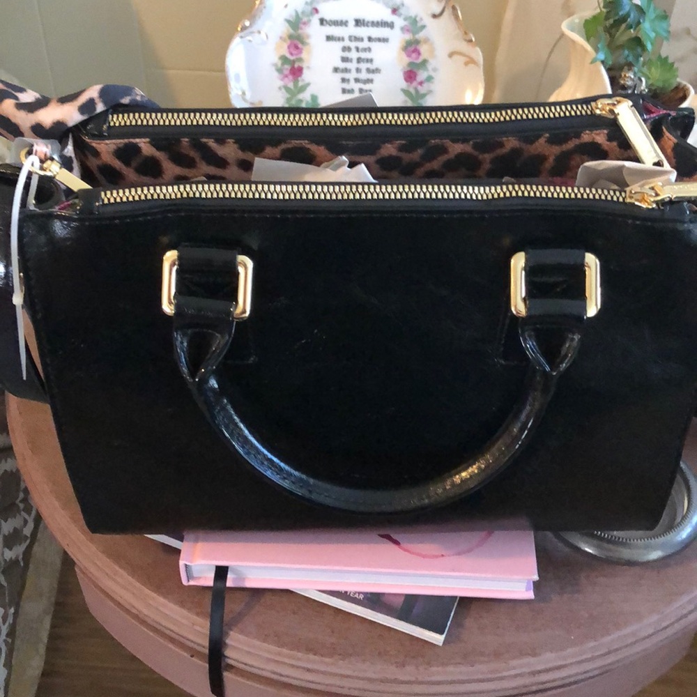 NWT Betsy Johnson satchel w/ scarf and pouch - Picture 6 of 8